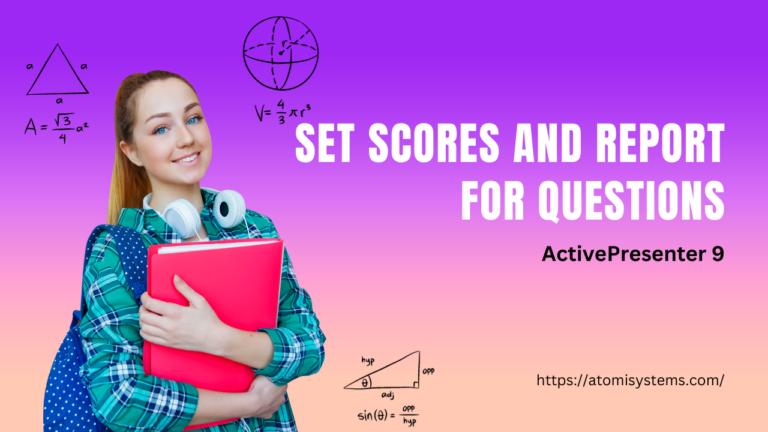 set scores and report for questions