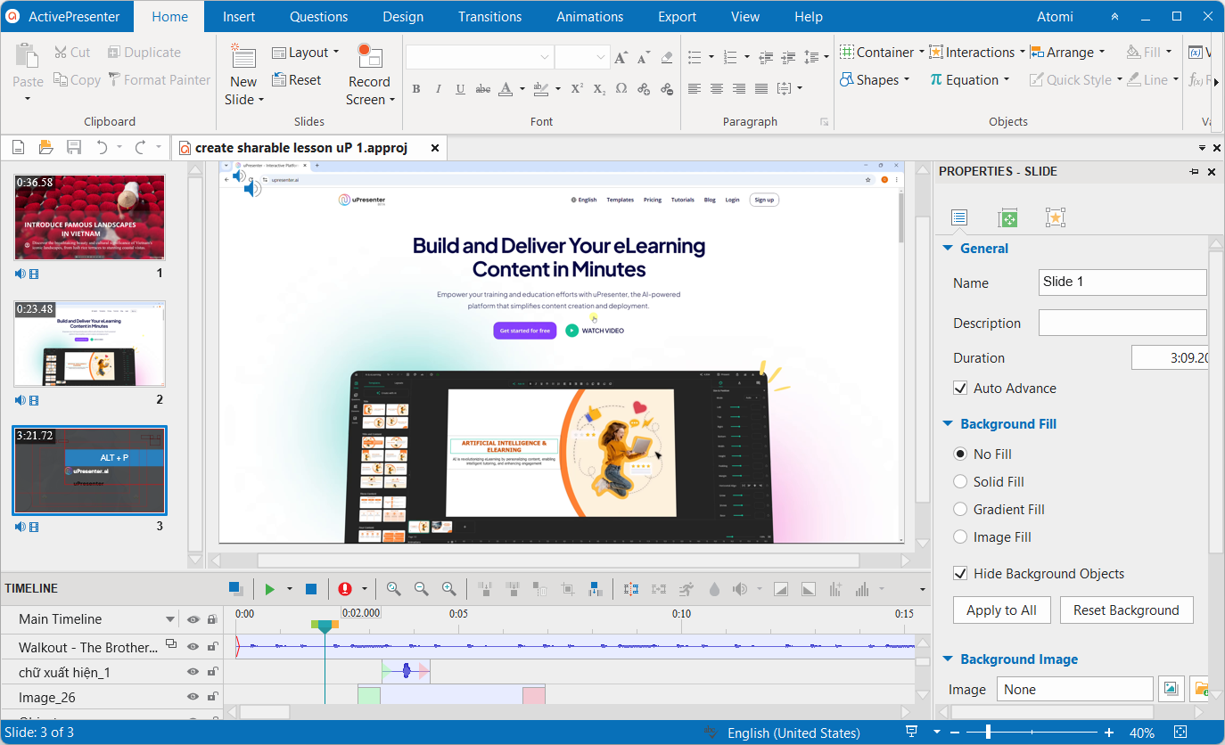 Camtasia alternative - ActivePresenter