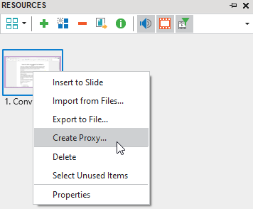 create proxy manually