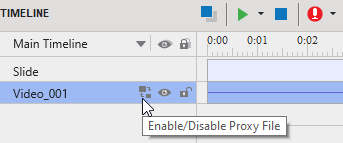 enable disable proxy mode in timeline
