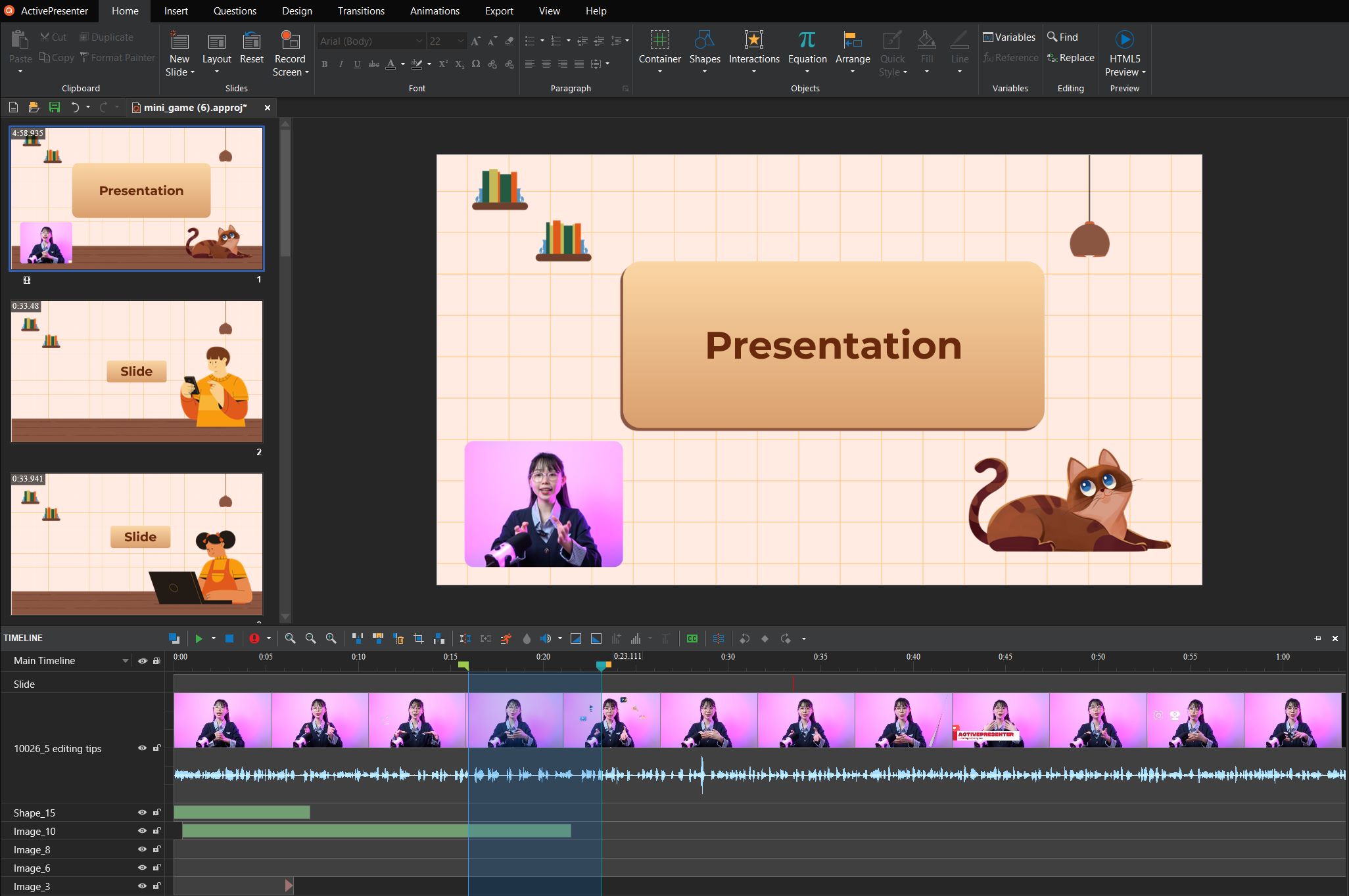 record screen & face ActivePresenter