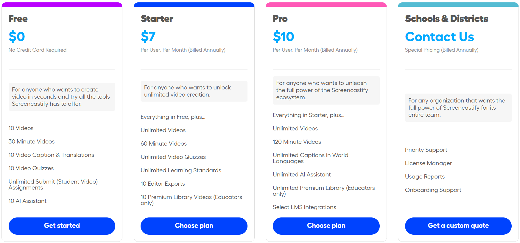 Screencastify pricing