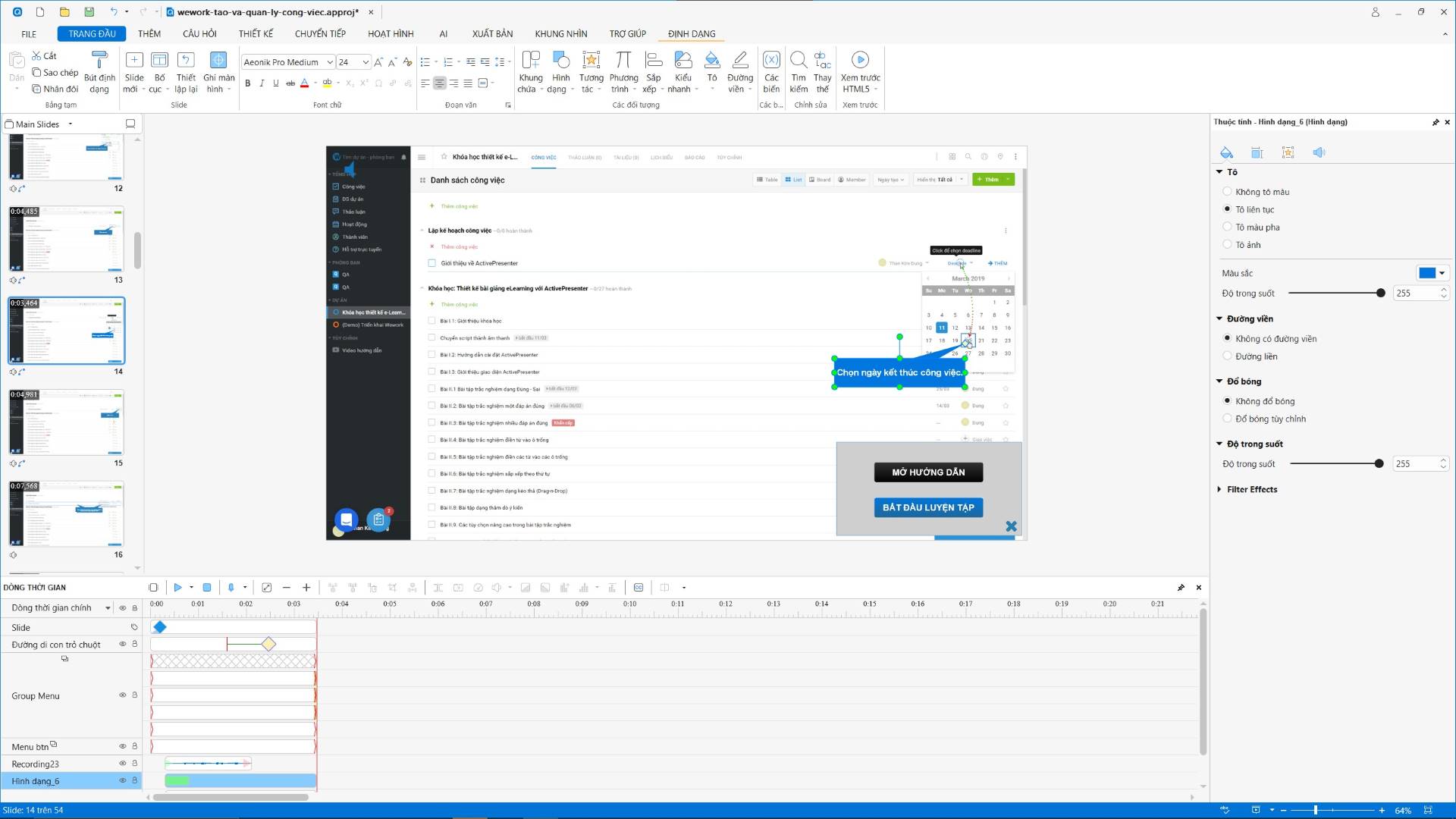 AP UI 10 phần mềm đào tạo