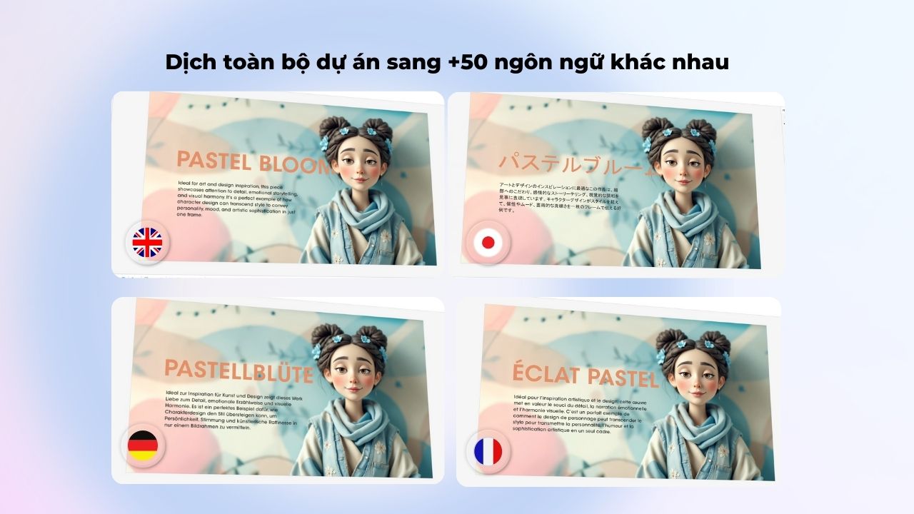 Dịch toàn bộ dự án sang 50 ngôn ngữ