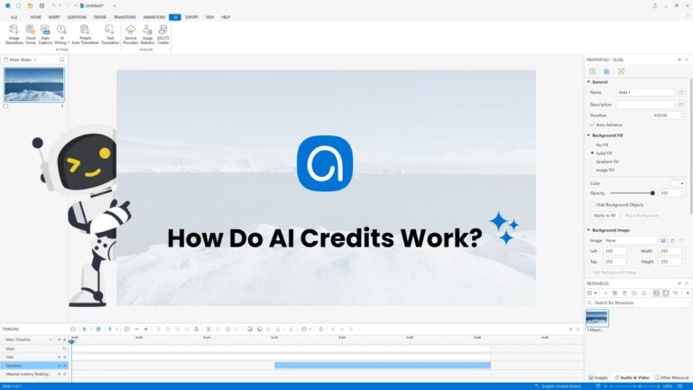 How Do AI Credits Work in ActivePresenter 10