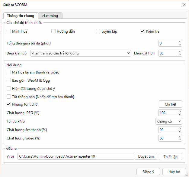 Xuất bản SCORM