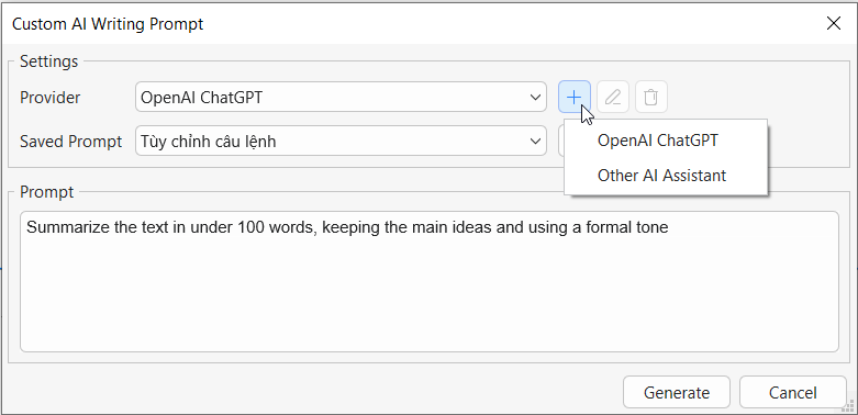 custom AI assistant