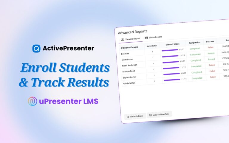 Enroll learners uPresenter LMS