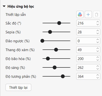 hiệu ứng bộ lọc