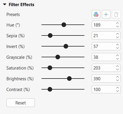 ActvivePrtesenter 10 filter effects