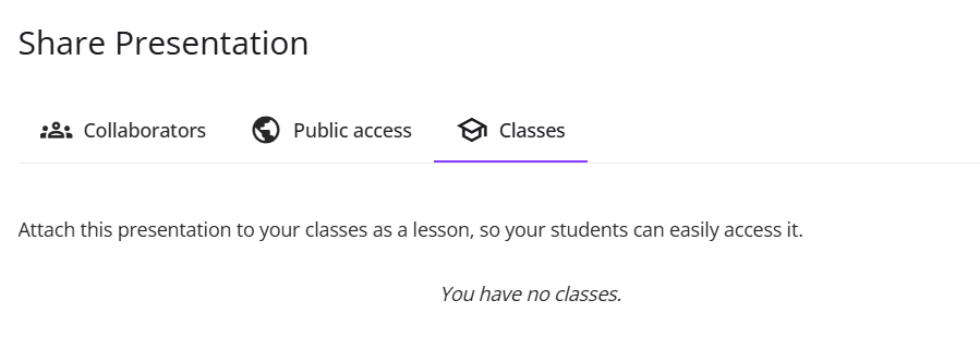 Share with uPresenter Classes