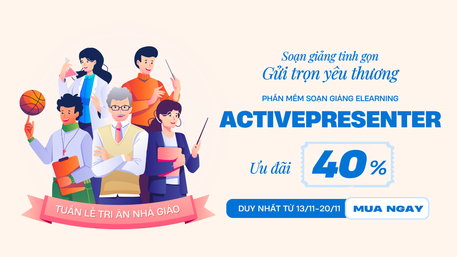 Thay Lời Tri Ân ActivePresenter – Món Quà Công Nghệ Ý Nghĩa Cho Ngày Nhà Giáo Việt Nam.