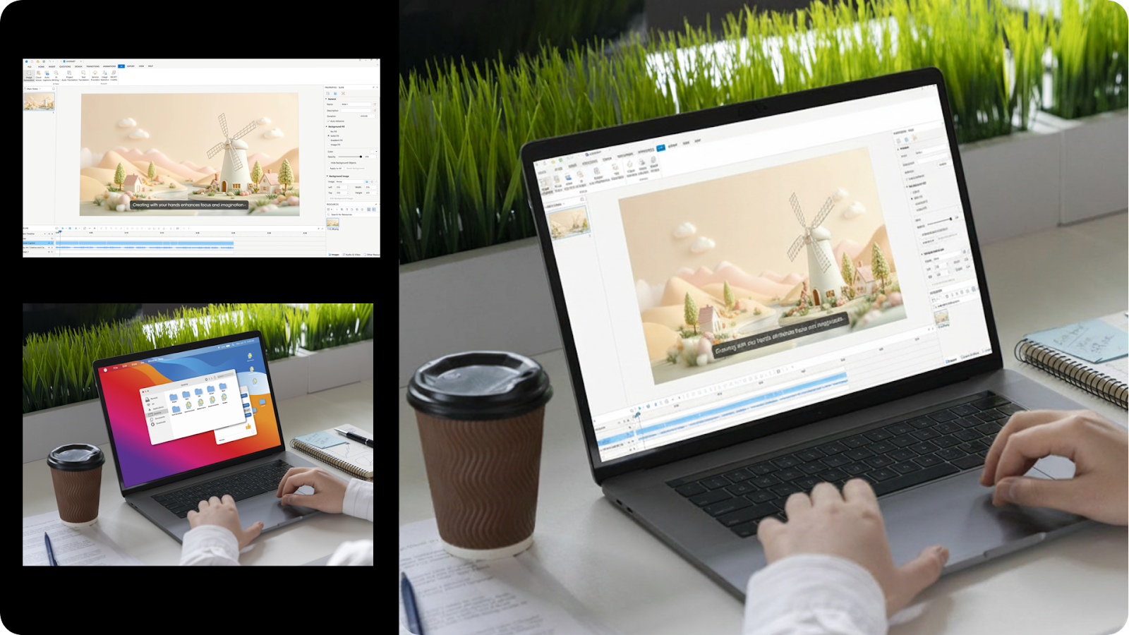 ghép ảnh vào màn hình