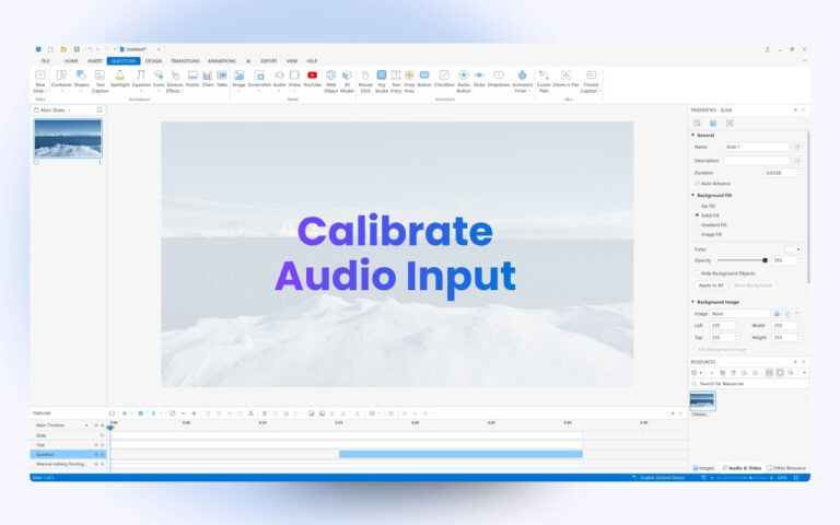 calibrate audio input