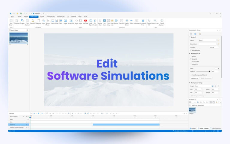 edit software simulations ActivePresenter