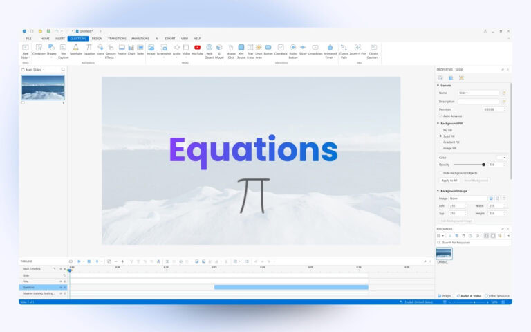 equations ActivePresenter