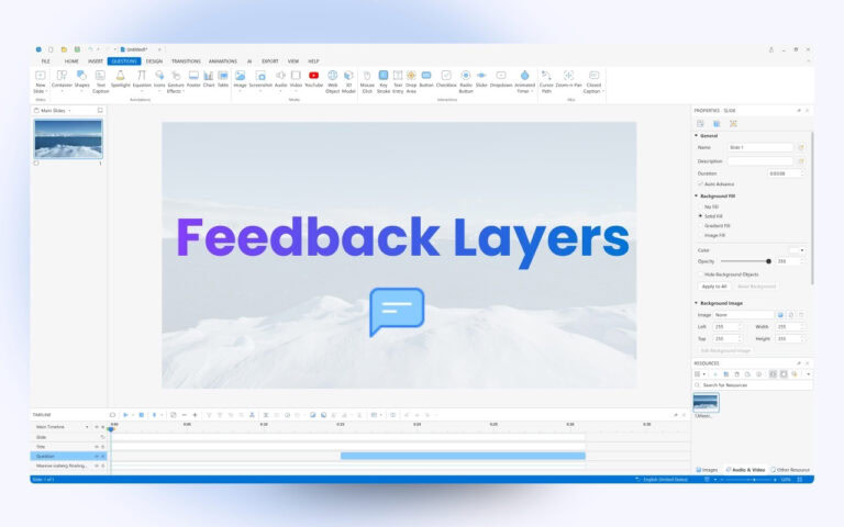 feedback layers ActivePresenter