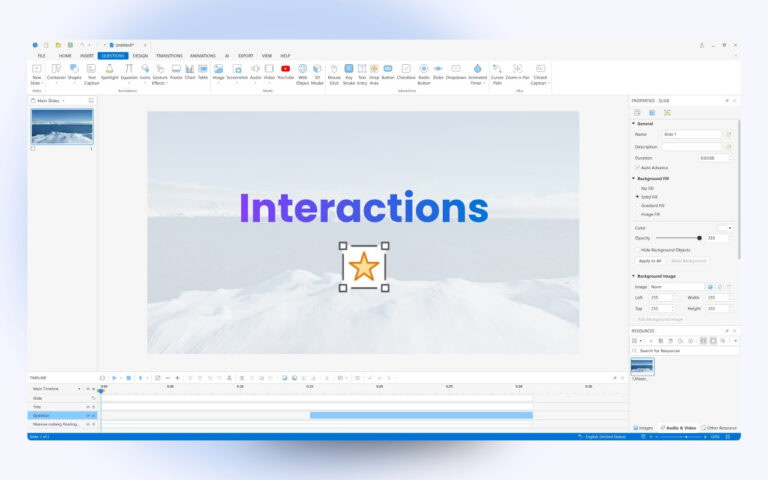 interaction object ActivePresenter