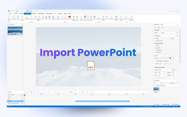 Import PPT to ActivePresenter