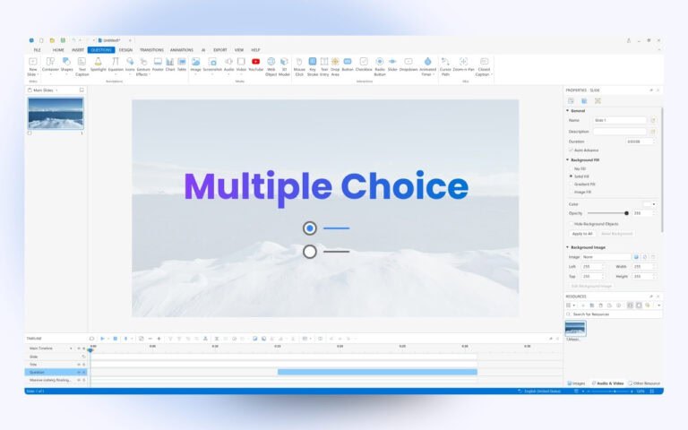 multiple choice question activepresenter
