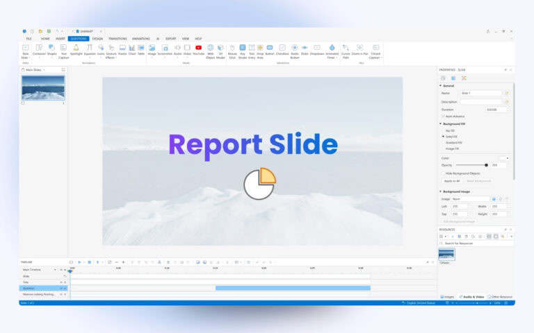 report slide ActivePresenter