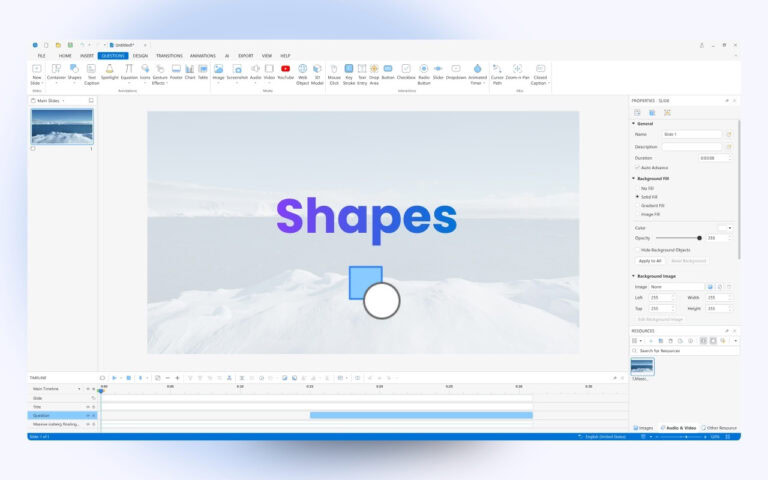 customize shape activepresenter