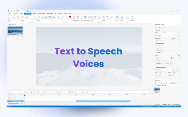 text to speech ActivePresenter