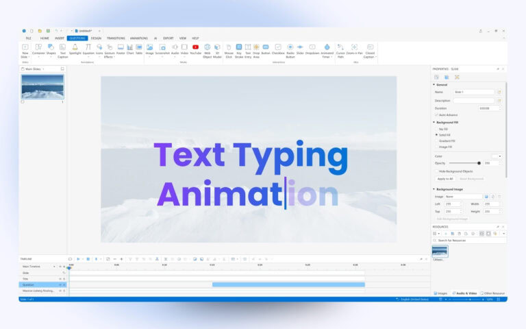 text typing animation