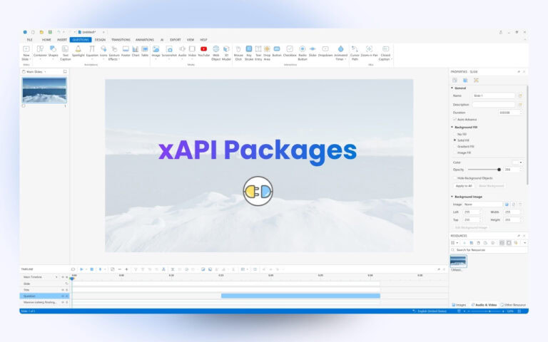 Export xapi packages ActivePresenter