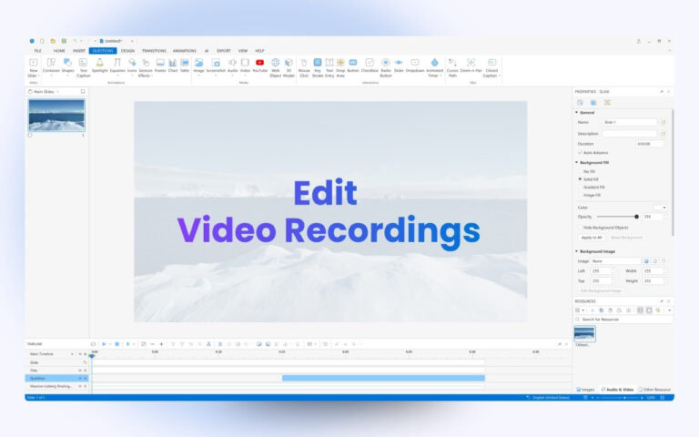 edit video recordings ActivePresenter