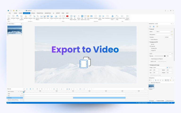 export video in ActivePresenter
