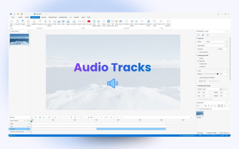 audio tracks ActivePresenter