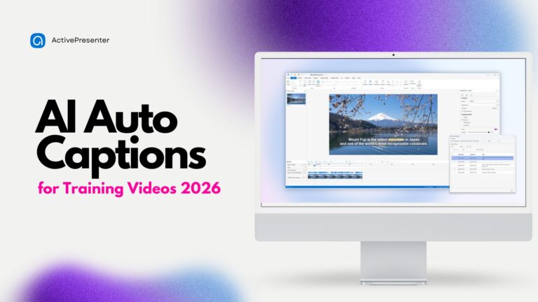 AI auto caption for training videos