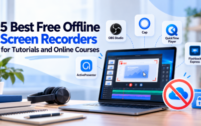 5 Best Free Offline Screen Recorders for Tutorials and Online Courses