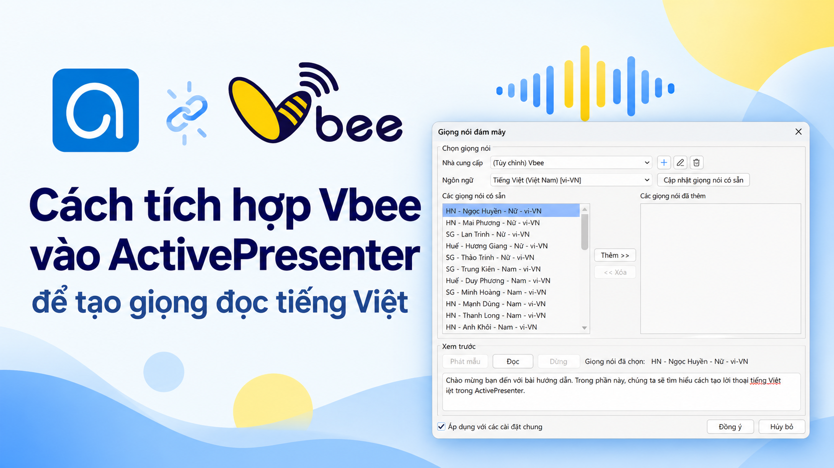 Tích hợp Vbee vào ActivePresenter