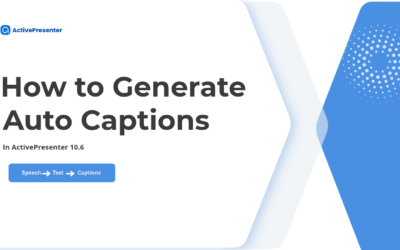 How to Generate Auto Captions in ActivePresenter 10.6
